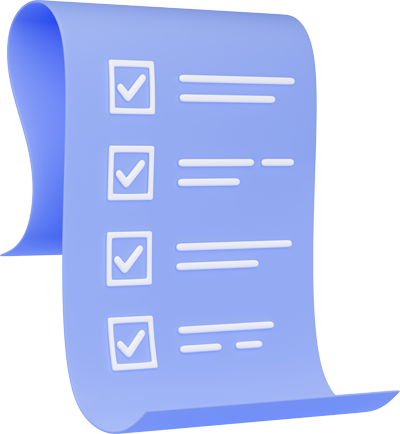 3d render todo check list with ticks task test